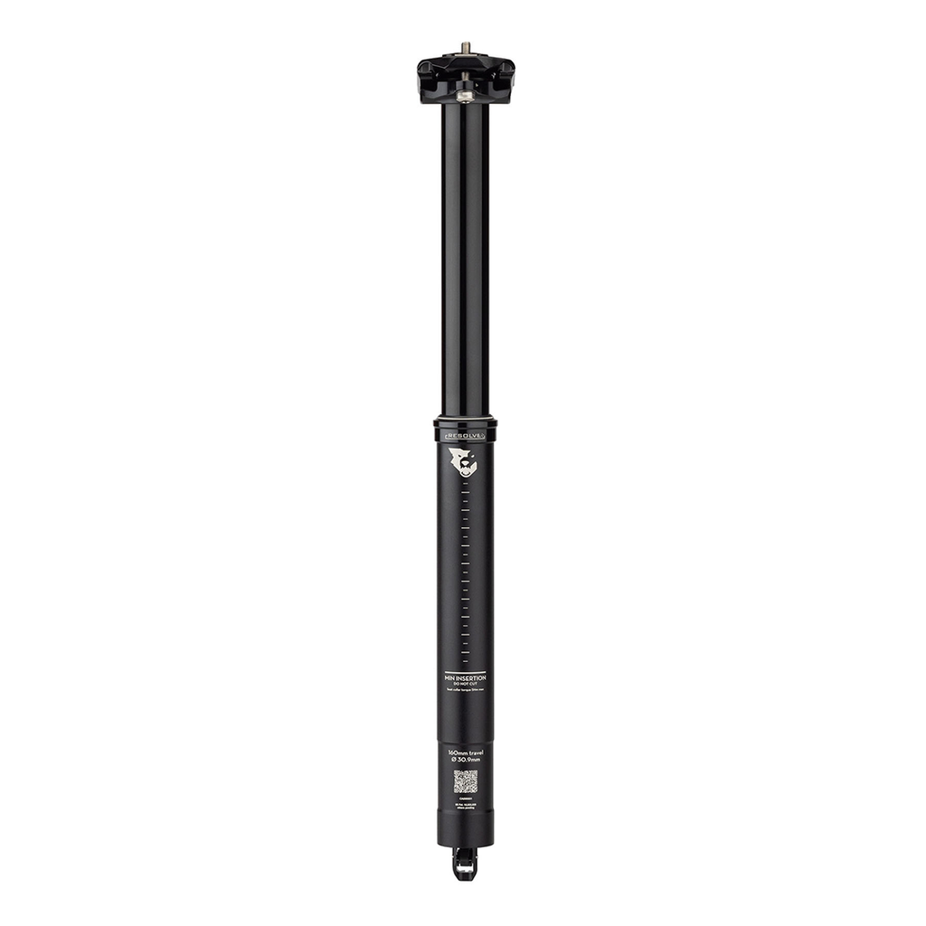 Wolf Tooth Resolve Dropper Seat Post 30.9mm, 160mm Travel MPN: RES-309-160 UPC: 810006806250 Dropper Seatpost Resolve Dropper Seatpost