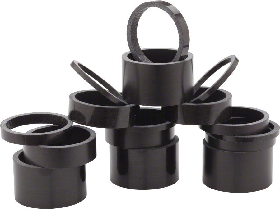 WHISKY 5mm UD Carbon Spacer Matte Black 5-pack - Headset Stack Spacer - No.7 Carbon Headset Spacers 5-Pack
